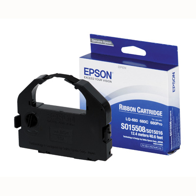 Ribbon Epson S015508 Black Ribbon Cartridge